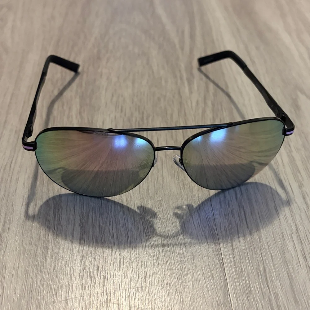 Pink Aviator Sunglasses with Mirrored Lenses